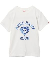 AAPE BY A BATHING AP - Graphic Printed T-Shirt - Lyst