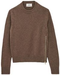 Ba&sh - Zip-Detail Ribbed-Trim Sweater - Lyst