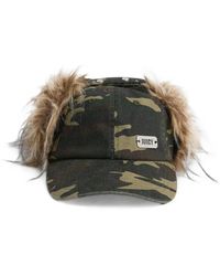 Juicy Couture - Baseballkappe Aus Faux Fur Mit Camouflage-Print - Lyst