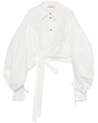 Zimmermann - Ivory 'Rebellion' Balloon-Sleeve Shirt - Lyst