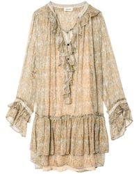 Zadig & Voltaire - Ralice Paisley Ruffled Mini Dress - Lyst