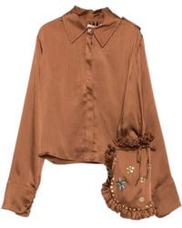 Siedres - Pointed-Collar Buttoned Blouse - Lyst