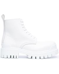 balenciaga boots mens white