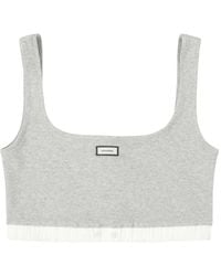 Entire studios - Ribbed Button-Detail Bra - Lyst