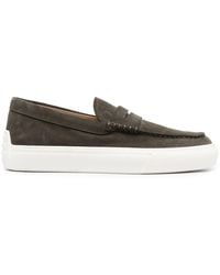 Tod's - Gommino Suede Penny Loafers - Lyst