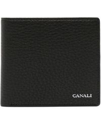 Canali - Portafoglio bi-fold con logo - Lyst