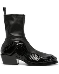 Versace - Solare 55mm Leather Ankle Boots - Lyst