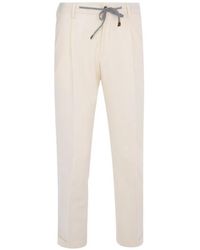 Barba Napoli - Roma Drawstring Pleated Trousers - Lyst
