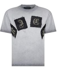 John Richmond - Patchwork-Embellished T-Shirt - Lyst