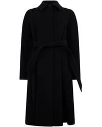 Alberta Ferretti - Belted Single-Breasted Coat - Lyst
