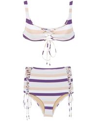 Amir Slama Bikini a rayas - Rosa