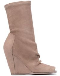 Rick Owens Босоножки На Танкетке - Серый