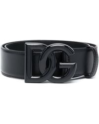 Dolce & Gabbana Lux belt with logo - Negro