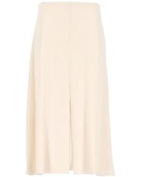 Valentino Garavani - Silk Midi Skirt - Lyst
