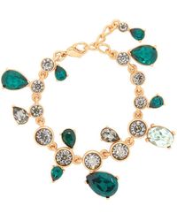 Oscar de la Renta - Asymmetrical Crystal-embellished Bracelet - Lyst