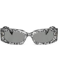 Dolce & Gabbana - Floral Rectangle-Frame Sunglasses - Lyst