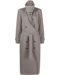 Low Classic - Belted Cotton Trench Coat - Lyst