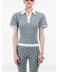 ROWEN ROSE - Polka-Dots Short-Sleeves Polo - Lyst