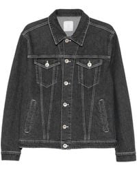 Eleventy - Contrast-Stitch Denim Jacket - Lyst