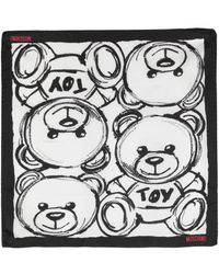 Moschino - Teddy-bear-print Silk Scarf - Lyst