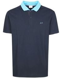 Sun 68 - Polo En Coton À Logo Brodé - Lyst