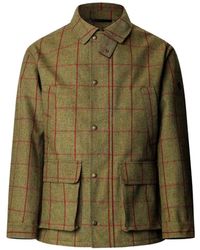 Hackett - Check-Pattern Coat - Lyst