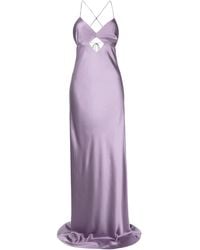 Michelle Mason - Cut Out-Detail Silk Maxi Dress - Lyst