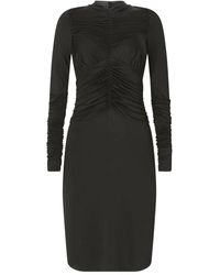 Genny - Midi-Jurk Met Lange Mouwen - Lyst
