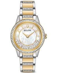 Bulova - Crystal Turnstyle 32,5 Mm Horloge - Lyst
