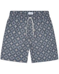 Les Deux - Short Harry Arabesque À Lien De Resserrage - Lyst