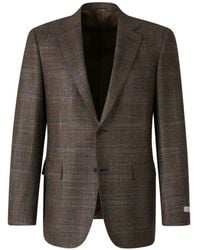 Canali - Single-Breasted Checked Blazer - Lyst