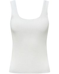 12 STOREEZ - Ribbed-Knit Tank Top - Lyst