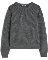 Jil Sander - Rib-Knit Wool Sweater - Lyst