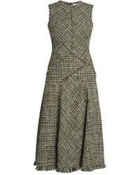 Erdem - Tweed Sleeveless Midi Dress - Lyst