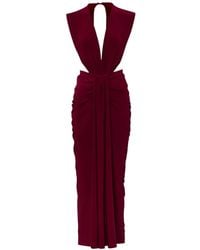 Baobab - Nia V-Neck Ruched Maxi Dress - Lyst