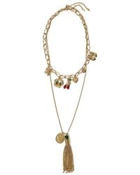 Twinset - Charm And Tassel Chain Necklace (Set-Of-Two) - Lyst