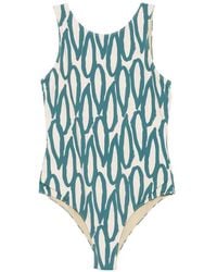 Liviana Conti - Liviana Abstract-Print Scoop-Back Swimsuit - Lyst