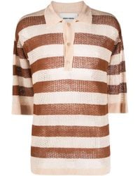 Henrik Vibskov - Flax Striped Polo Shirt - Lyst