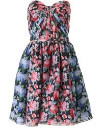 Carolina Herrera - Vestido corto con peonía estampada - Lyst