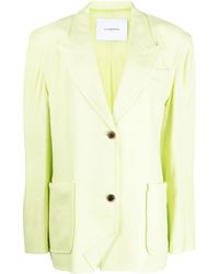 Pushbutton - Linen Single-breasted Blazer - Lyst
