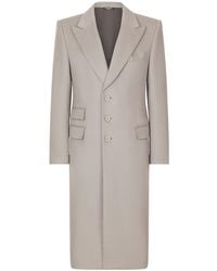 Dolce & Gabbana - Single-Breasted Double Cashmere Coat - Lyst