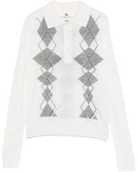 Ermanno Scervino - Diamond-Pattern Polo Top - Lyst