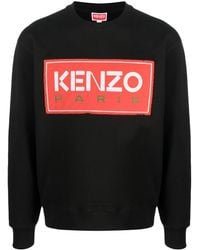 KENZO - Logo-print Cotton Sweatshirt - Lyst