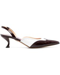 Thom Browne - 70Mm Brogue-Detailed Slingback Pumps - Lyst