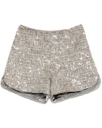 SIMONA CORSELLINI - Sequin-Embellished Shorts - Lyst