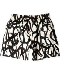 Brain Dead - Shorts Met Abstracte Print - Lyst