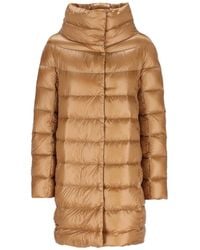 Herno - Quilted Funnel-Neck Coat - Lyst