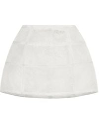 Blumarine - Lace-Panelled Mini Skirt - Lyst