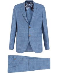 Etro - Check-pattern Single-breasted Suit - Lyst