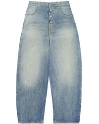 MM6 by Maison Martin Margiela - Mid-rise Tapered-leg Jeans - Lyst